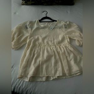 Cream Lace Babydoll Top (new)